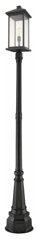 1 Light Outdoor Post Mount Lantern in Seaside Style - 14.25 Inches Wide by