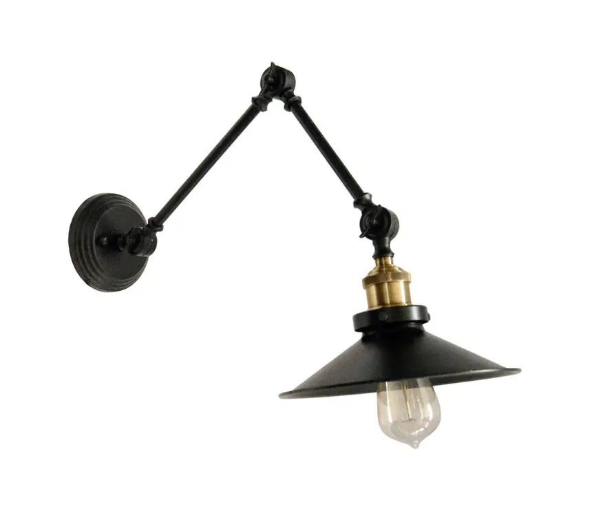 1-Light Wall Lamp, Black