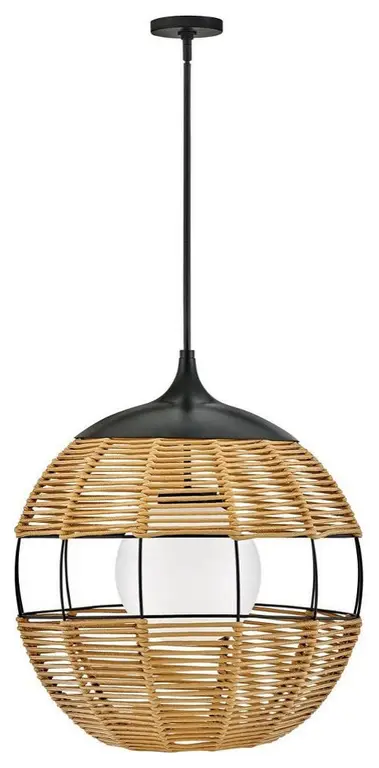 10W 1 LED Outdoor Orb Hanging Lantern In Modern Style-26 Inches Tall and 24.25