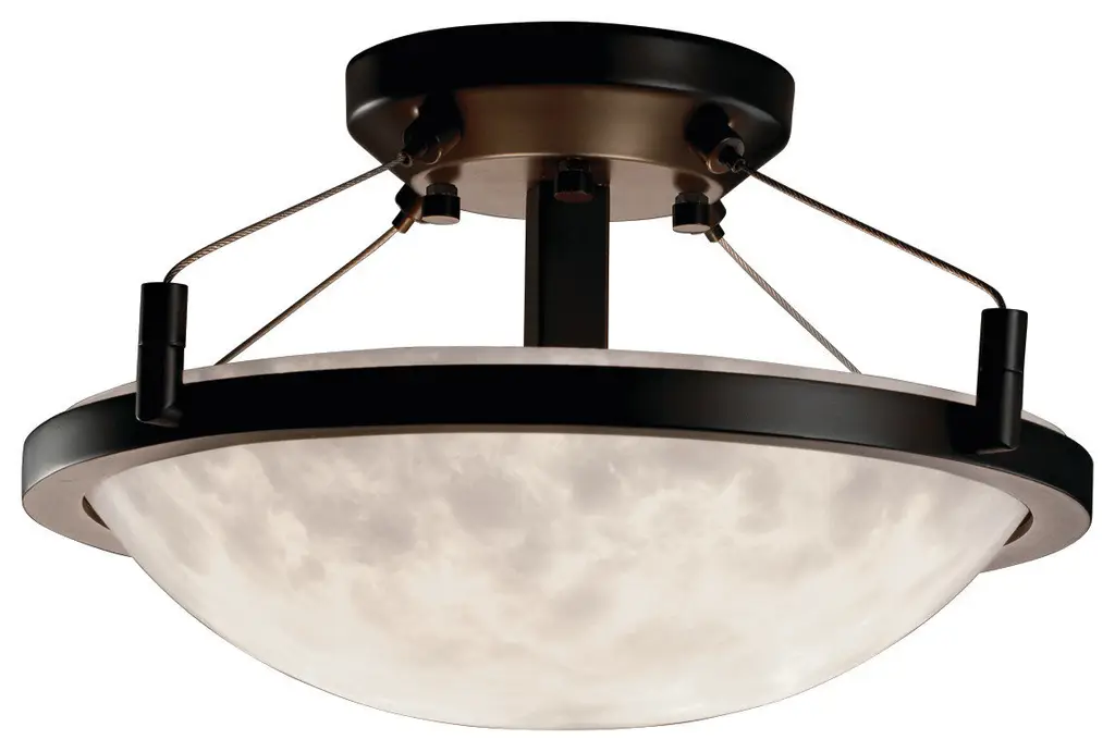 14-inch Round Semi-Flush Bowl with RING