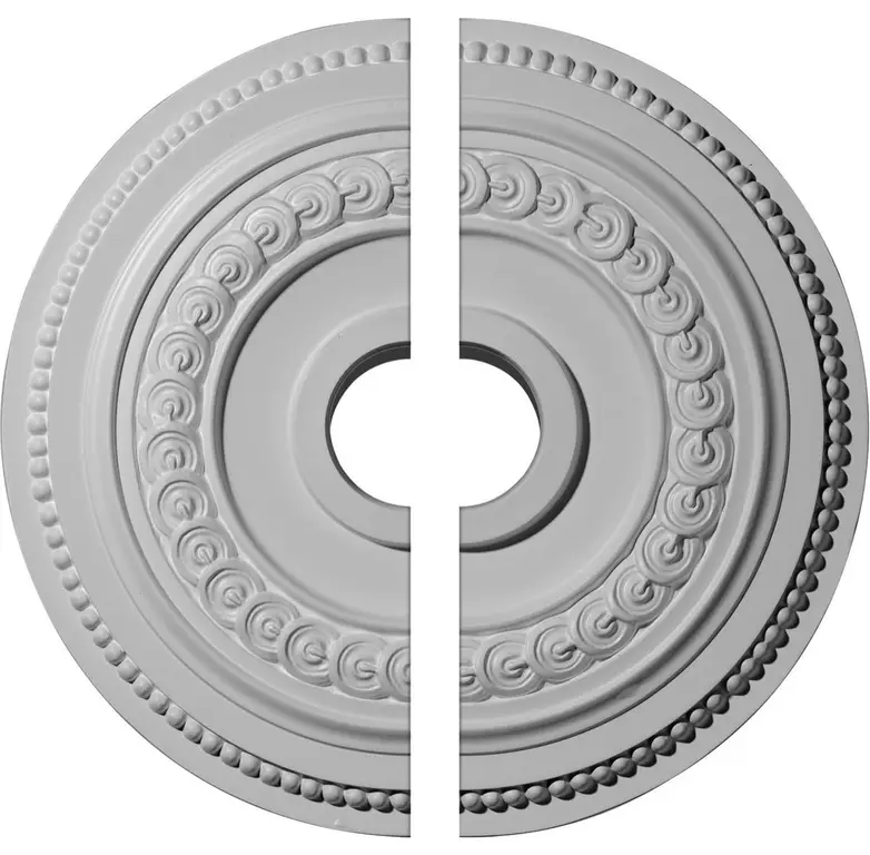 18"OD x 3 3/8"ID x 7/8"P Oldham Ceiling Medallion, 2-Piece