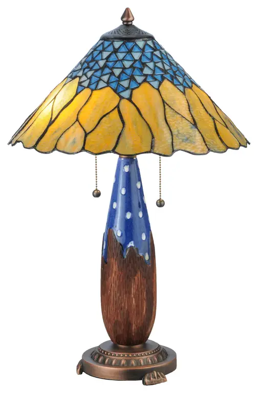 24.5H Cristal Azul Table Lamp
