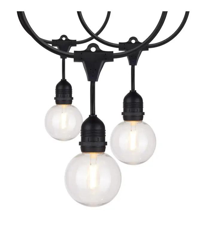 24Ft - LED String Light - Includes 12-G25 bulbs - 2000K - 120 Volts