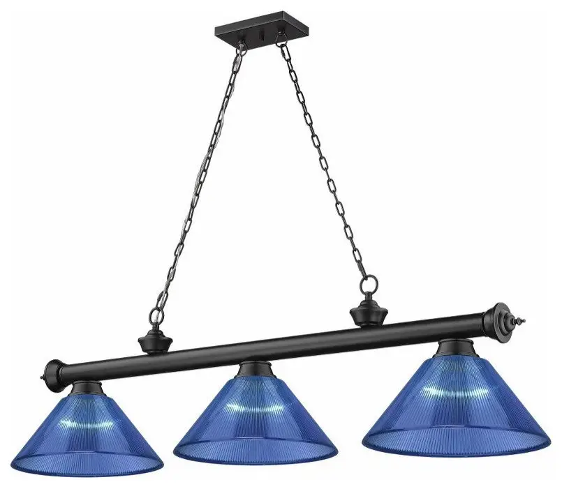 3 Light Billiard In Traditional and Classical Style-18.75 Inches Tall and 14