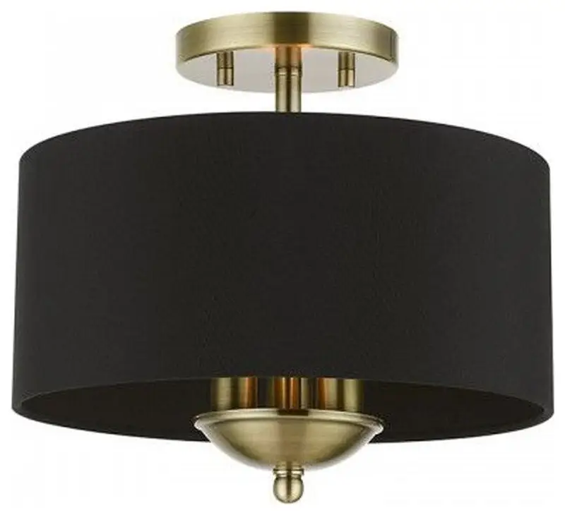 3 Light Semi-Flush Mount In Transitional Style-10.25 Inches Tall and 12 Inches
