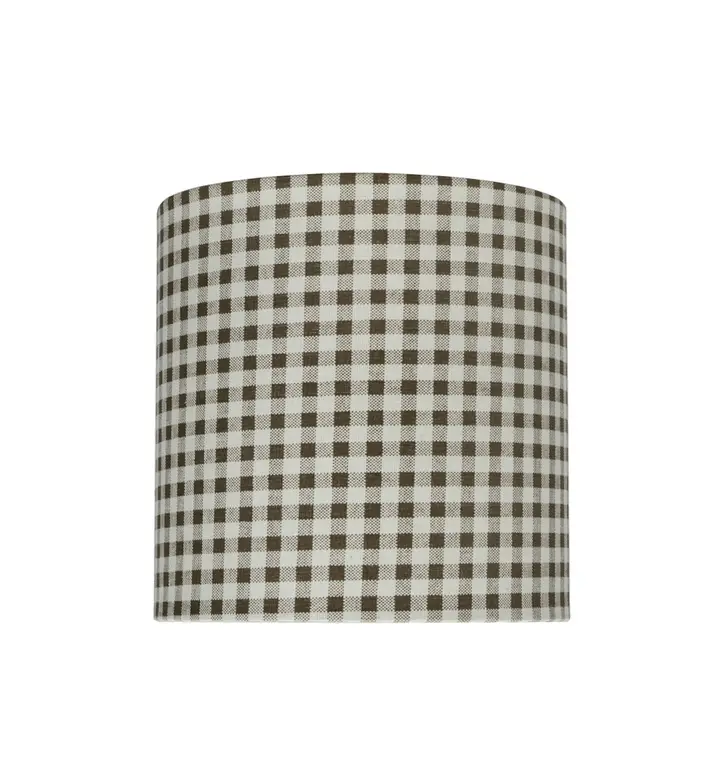 31057 Drum Shaped Spider Lamp Shade, Brown, 8" wide, 8"x8"x8"
