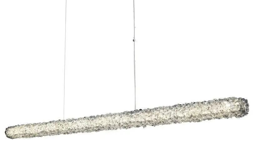 62" LED Chrome Mid-Century Modern Island Light