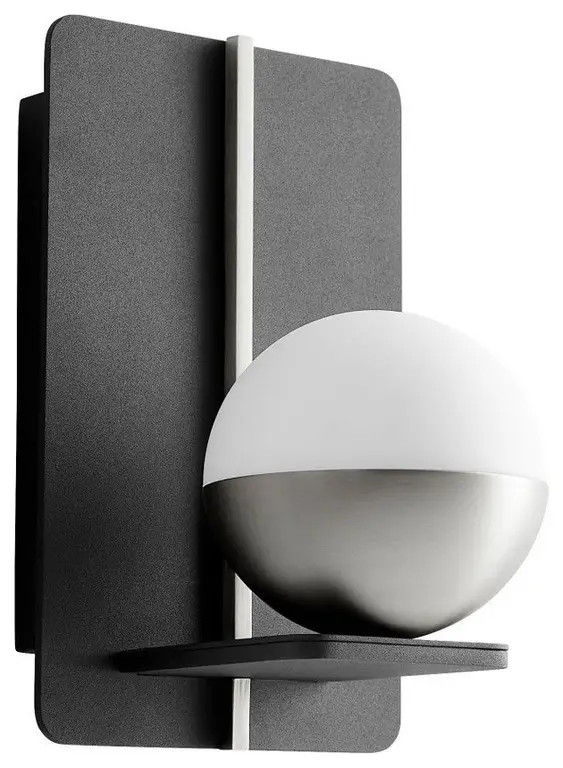 8 Inch 5.6W 1 LED Wall Sconce-Black/Satin Nickel Finish - Wall Sconces