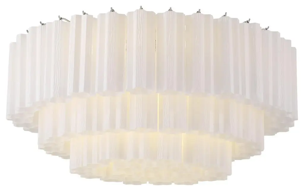 Addis 16 Light Flush Mount, Tronchi Glass White