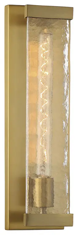Alberta 1-Light Sconce, Warm Brass