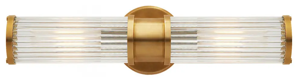 Allen Natural Brass Double Light Sconce
