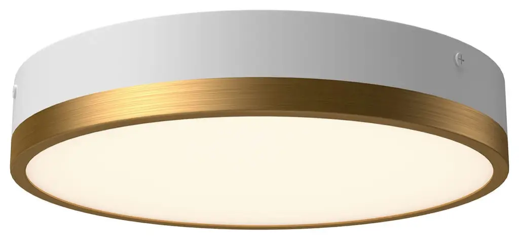 Alora Mood Adelaide 11" CCT LED Flush Mount, Aged Gold-White