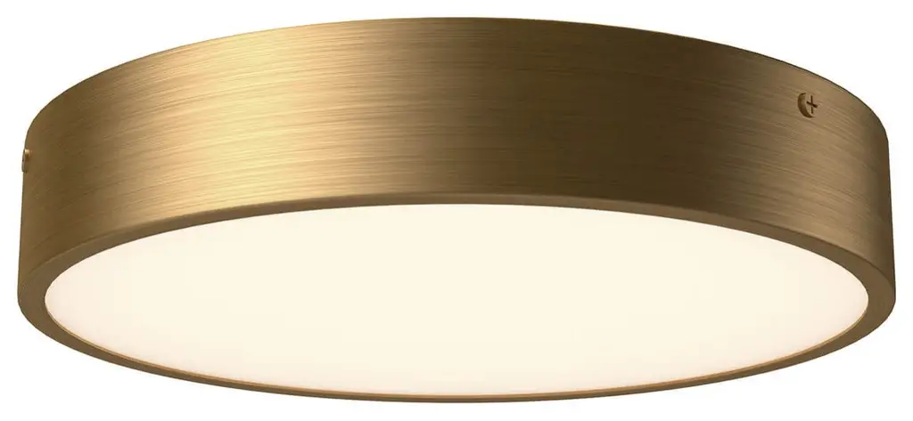 Alora Mood Adelaide 11" CCT LED Flush Mount, Aged Gold With Frosted Glass