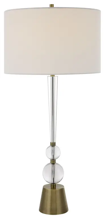 Annily One Light Table Lamp, Antiqued Brass