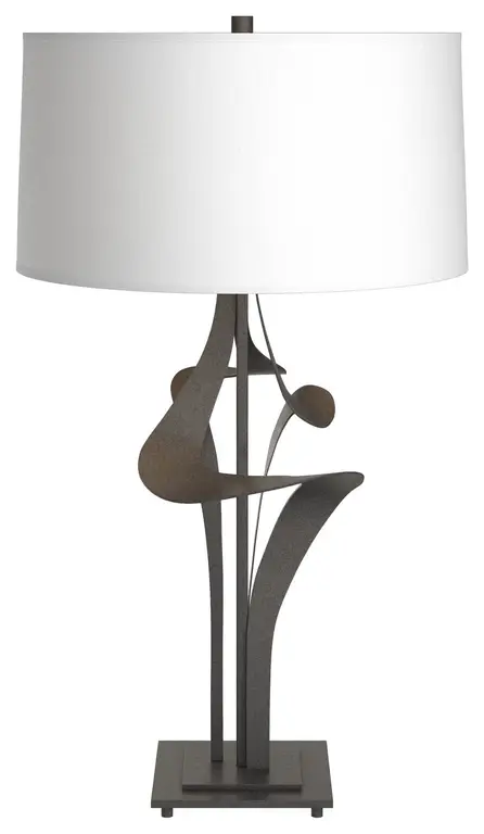 Antasia Table Lamp, Natural Iron, Natural Anna Shade