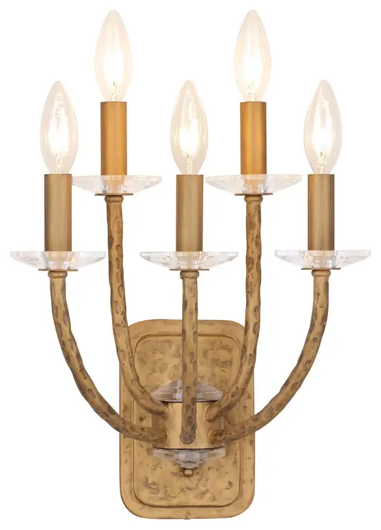 Atella 5-Light Wall Sconce, Ashen Gold