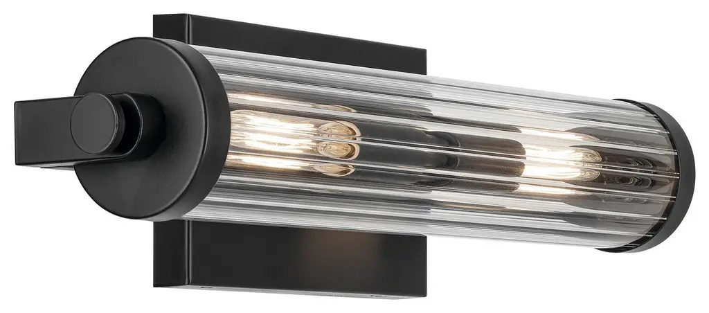 Azores Two Light Wall Sconce, Black