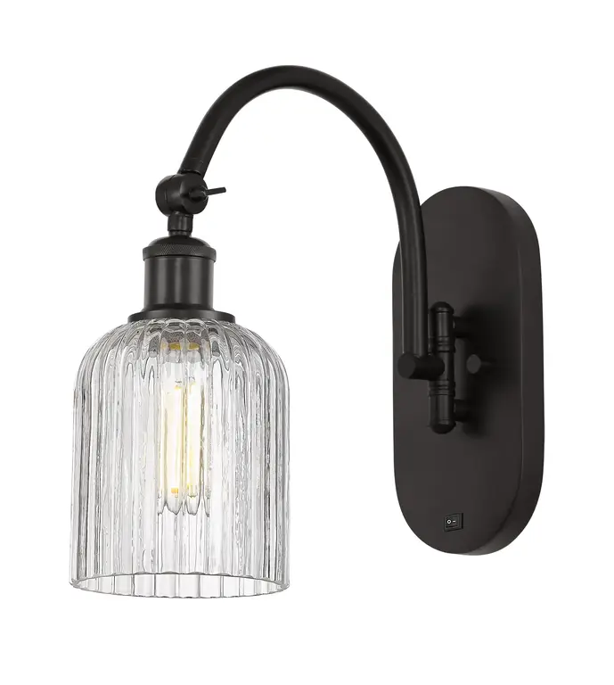 Ballston-Bridal Veil 1-Light 5" Sconce, Oil Rubbed Bronze, Clear