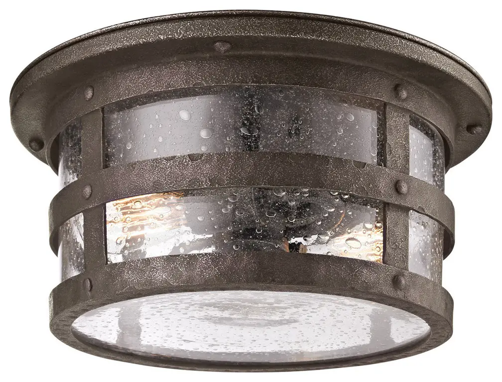 Barbosa Two Light Flush Mount in Barbosa Bronze