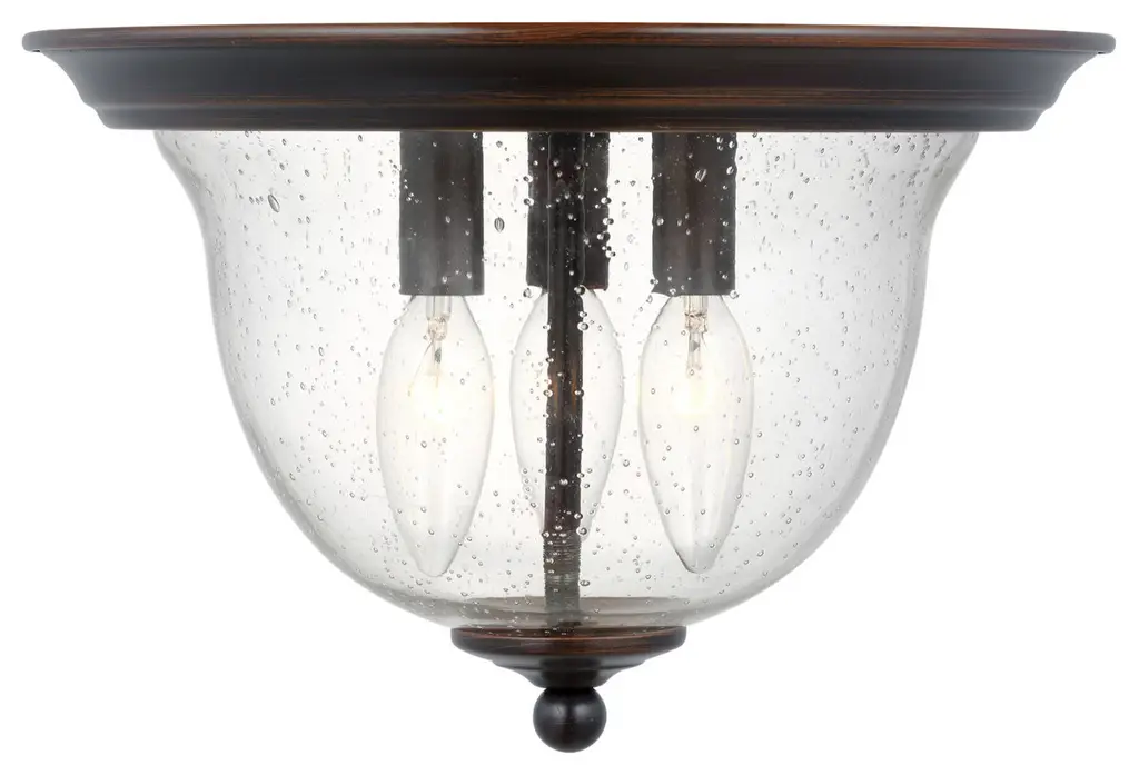 Belton 3-Light Ceiling Flush Mount, Bronze
