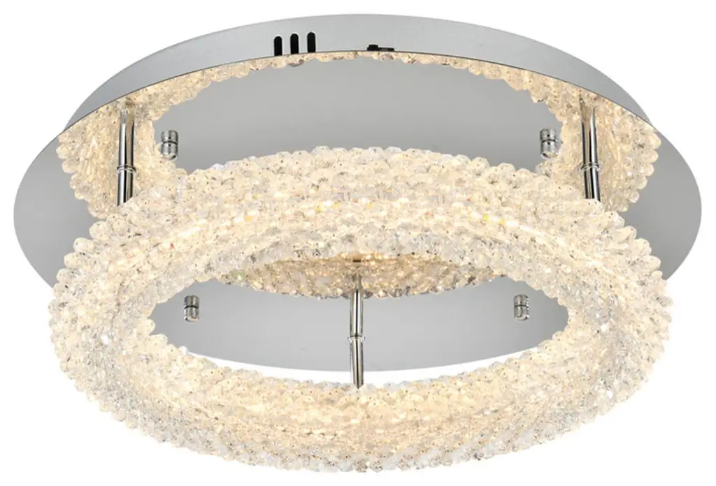 Bowen 1 Light Flush Mount, Chrome