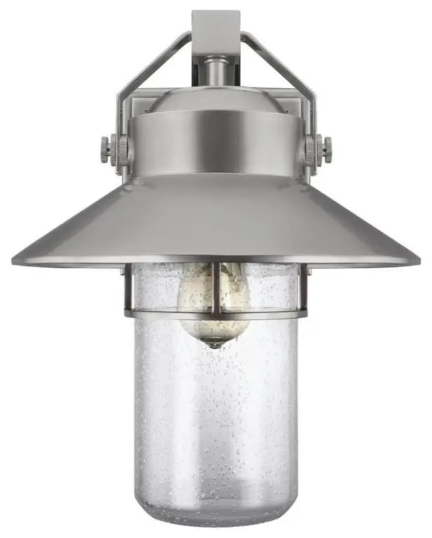 Boynton 1 Light 16" Tall Outdoor Wall Lantern, Painted Brushed Steel