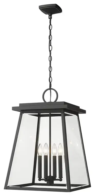Broughton Four Light Outdoor Chain Mount in Black