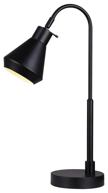 Canarm ITL1020A21 Byck 21" Tall Gooseneck Table Lamp - Matte Black