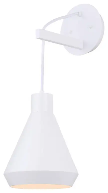 Canarm IWF1020A01 Byck 18" Tall Wall Sconce - Matte White
