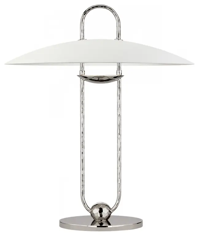 Cara Polished Nickel Sculpted Table Lamp