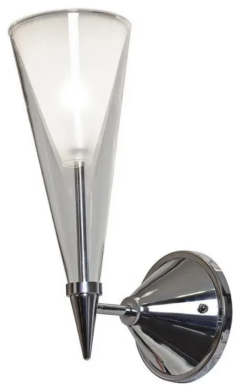Chrome With Clear and Opal Glass Wall Sconce Fixture