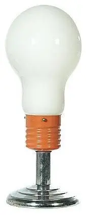 Consigned 1960s Lightbulb Table Lamp on Chrome Stand