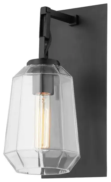 Copenhagen 1-Light Wall Sconce, Black Brass