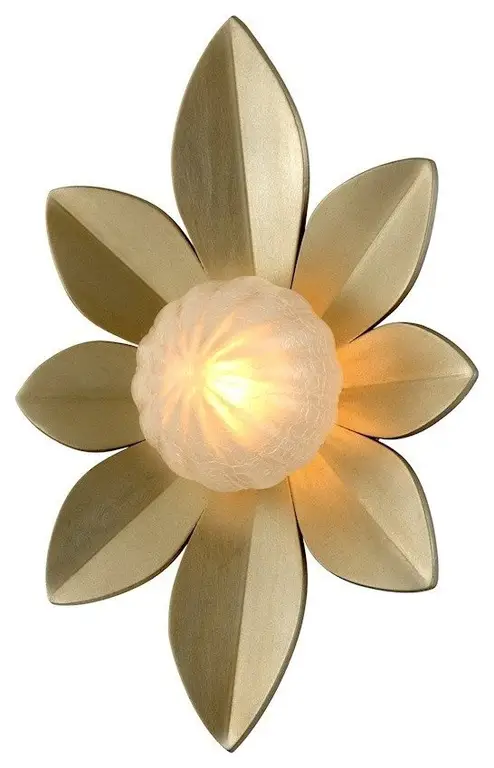 Corbett Lighting Gigi 1-Light 10" Wall Sconce, Silver Leaf