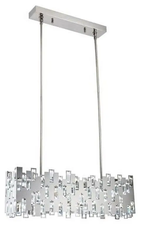 Crest 59.5" 21.6W 108 LED Adjustable Chandelier, Polished Nickel