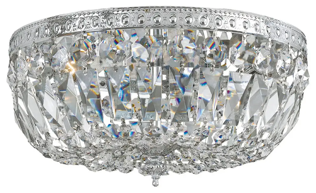 Crystorama 714CHCLSAQ Three Light Ceiling Mount Ceiling Mount