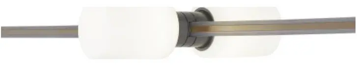 Cylinders Head MonoRail, 1-Light, LED, Antique Bronze, 8.8"L