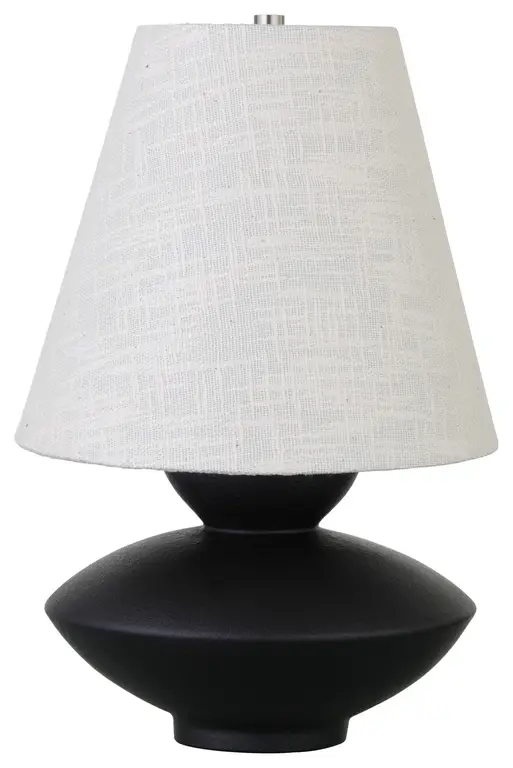 Dell Polyresin Black Table Lamp