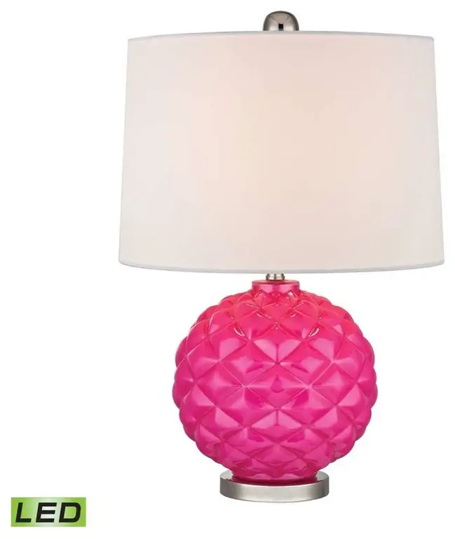 Dimond Pink Pop Glass Hot Pink Accent Lamp, LED