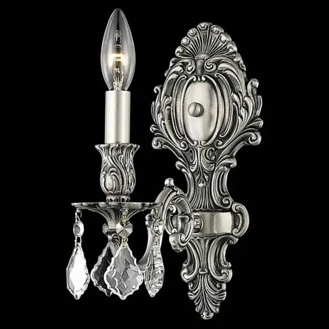 Elegant Lighting 9601W5/RC Monarch 12" Tall Wall Sconce - Pewter