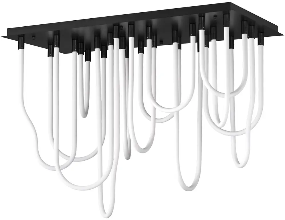 ET2 E24989 Soleil 42"W Flush Mount Linear Ceiling Fixture - Black