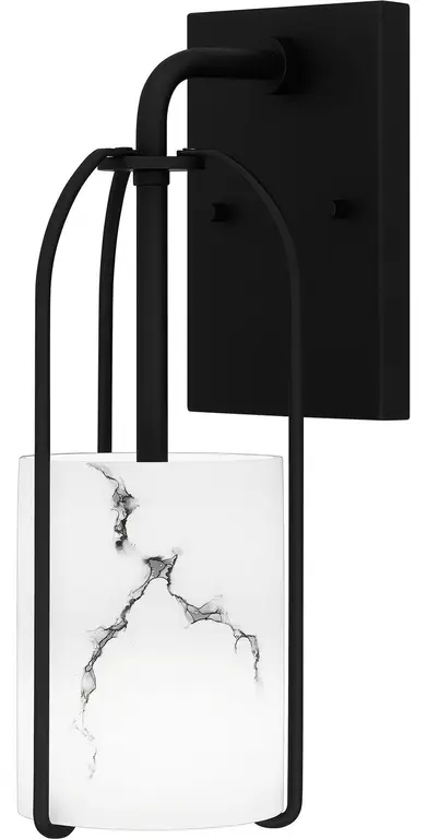 Fairbanks 1-Light Wall Sconce, Matte Black