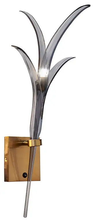 Featherly One Light Wall Sconce in Light Gold