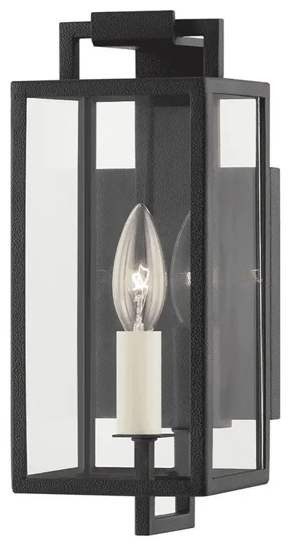 Forged Iron 1-Light Outdoor Wall Sconce from the Beckham Collection