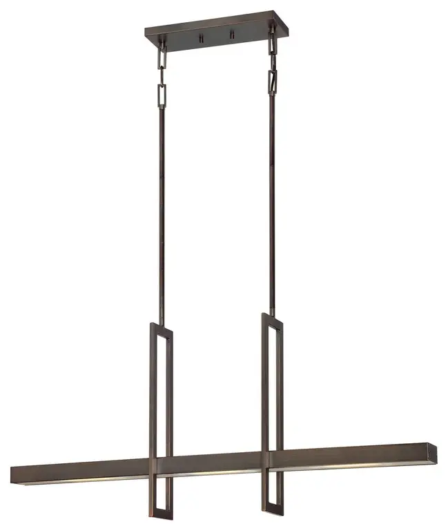 Frame LED Island Pendant, Hazel Bronze