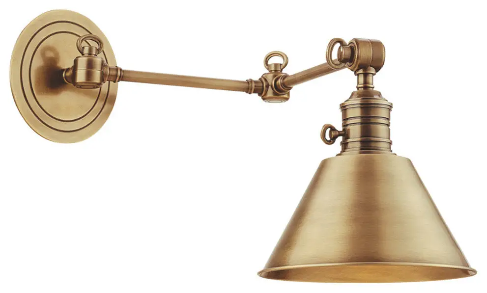 Garden City 1 Light Wall Sconce in Aged Brass