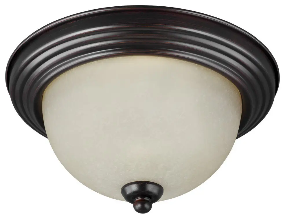 Geary Three Light Flush Mount in Bronze