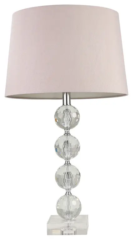 Glass 28" 3 Ball Table Lamp, Clear