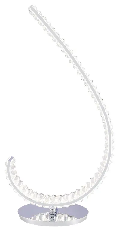 Grace Crystal Touch Dimmable Table Lamp, Chrome, Left
