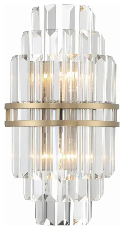 Hayes 2-Light Wall Mount, Aged Brass